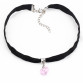 17KM 6 Colors Heart Velvet Choker Necklaces & Pendants Lace Necklaces Maxi Steampunk collares bib Bar Necklace collier boheme