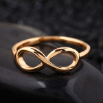 17KM New Fashion Gold Color Cross infinity Ring Statement jewelry Banquet Party Accessories Wholesale for women