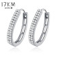 17KM Zircon Crystal Stud Earrings for Women Ear Jewelry Brincos Luxury Gold Color  Earring Fashion Wedding Accessories32731316052
