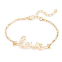 2014 Brand Design Korean 4 colors simple Fashion Elegant Charm Love Metal Chain Bracelets Statement Jewelry wholesale Hot PT36