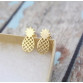 2016 New Fashion Brushed Pineapple Stud Earrings Dainty Minimalist Post Earrings Gift Jewelry E10532702523430