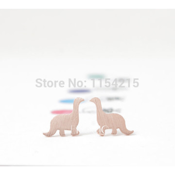 2016 New Fashion  Gold Silver and Rose gold Dinosaur Stud Earrings 2014 Cute fashion jewelry everydany EY-E01532245674050