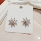 2016 New!!! Ladies Crystal Snow Flake Bijoux Statement Stud Earrings For Women Earring Fashion Jewelry Free Shipping E271