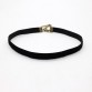 2016 trendy Black Velvet Choker Necklace 90 s for Women Statement plain Ribbon Gothic round Retro Burlesque rope chain Jewelry32691044208