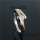 40% Off Silver Wedding Jewelry Rings for Women Crystal Engagement Cubic Zirconia Ring Rose Gold Plated Anillos Uloveido J045