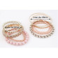 9pcs/set Designer Bohemian Candy Color Multilayer Beads Bracelet Bangles jewelry for women 2015 gift pulseras mujer wrist band32261537404