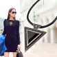 Free Shipping New 2015 Hot Pendant Necklace Fashion Chokers Statement Necklaces Triangle Pendants Rope Chain for Gift Party