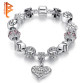 Luxury Brand Women Bracelet Silver Plated Crystal Charm Bracelet for Women DIY Beads Bracelets & Bangles Jewelry Gift PS330732515302574
