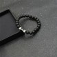 New Design 8mm Black Stone Beads Fitness Dumbbell Bracelets Men's Energy GYM Barbell Jewelry