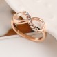 New Design hot sale Fashion Alloy Crystal Rings gold Color Infinity Ring Statement jewelry Wholesale for women Jewelry32357269984
