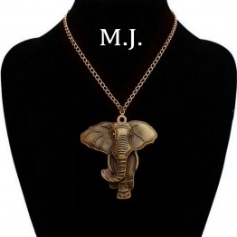 Original New Cute Vintage Elephant Pendant Necklace Men Retro Gold Long Chain Mermaid Necklaces Women Jewelry Gift Collares