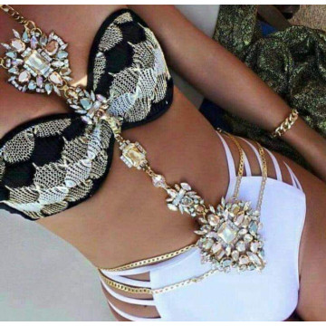 Summer Body Chain Luxury Chunky  Body Chain Women Flower Necklace&pendant Maxi Femme Statement  jewelry 2016 Collier Bijoux