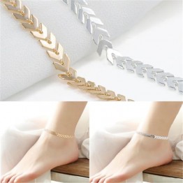 Summer Boho Fishbone Chain Anklets Fashion Ankle Foot Jewelry Body Jewelry For Women Gifts Free Shipping