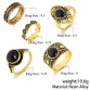 Turkish Ring Vintage Ring Sets 5 PCS Antique Alloy Nature Blue Stone Midi finger Rings for Women Steampunk Anillos Dropship