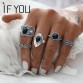 Turkish Ring Vintage Ring Sets 5 PCS Antique Alloy Nature Blue Stone Midi finger Rings for Women Steampunk Anillos Dropship32590371704