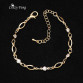 Wholesale  Gold Plated Crystal friendship bracelets bracelets for women gift  Free Shipping